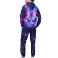 thumbnail image 5 of Uorisanigo Boy Girl Hoodie Sweatsuit Fall Winter Purple Butterfly Long Sleeve Outfit Clothes Tops and Pants Set, Soft Pullover Sweatshirt and Sweatpants Set Pack of 2, 5 of 7