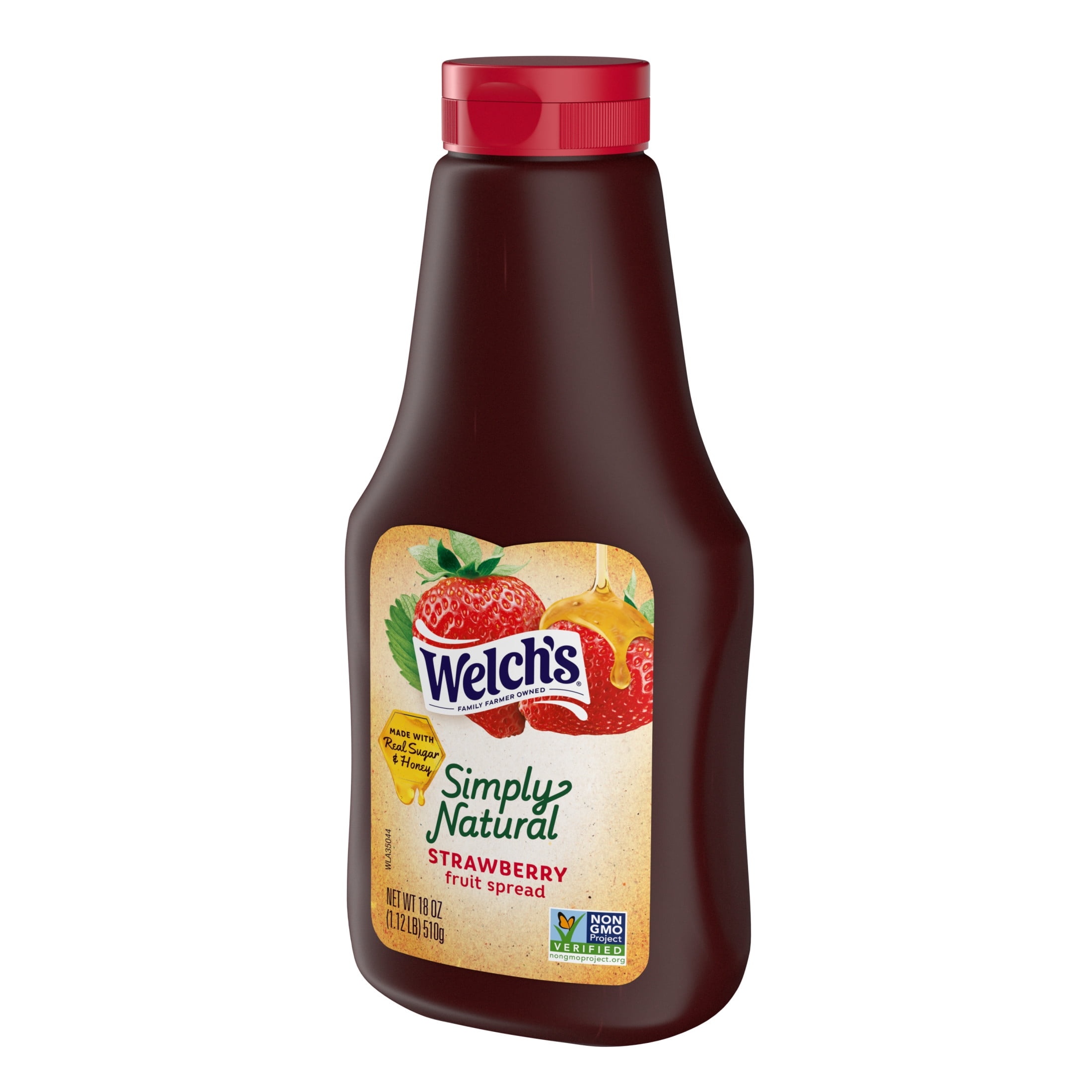 Welch's Simply Natural Strawberry Spread, 18 oz Squeeze Bottle