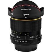 Opteka 6.5mm f/3.5 HD Aspherical Fisheye Lens with Removable Hood for Canon EOS 70D, 60D, 60Da, 50D, 1Ds, 7D, 6D, 5D, 5D