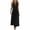 Black, variant on Women Summer Maxi Dress Solid Color Sleeveless V Neck Button Pleated Elegant Flowy Sundress with Pockets Casual Beach Vacation Dresses