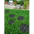 thumbnail image 2 of A1 Home Collections Paisley Star Heavy-Duty Round Rubber Garden Stepping Stone Mats, 12"x12", Set of 4, Black, 2 of 7
