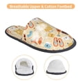 thumbnail image 3 of KLL Summer Travel Slippers for Women Men House Slip on Indoor Outdoor Bedroom Furry Fleece Lined Ladies Comfy Anti-Skid Rubber Hard Sole-Large, 3 of 8