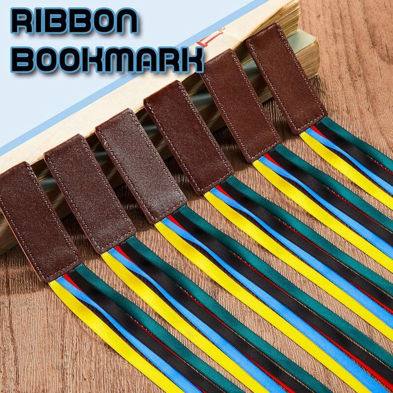 40 Pcs Bible Ribbon Bookmark Bulk Artificial Leather Christian Book Markers with 5 Colorful Ribbons for Books