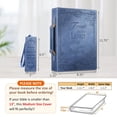 thumbnail image 2 of Funda para biblia FINPAC, grande, clásica, de piel vegana, color azul, 2 of 8