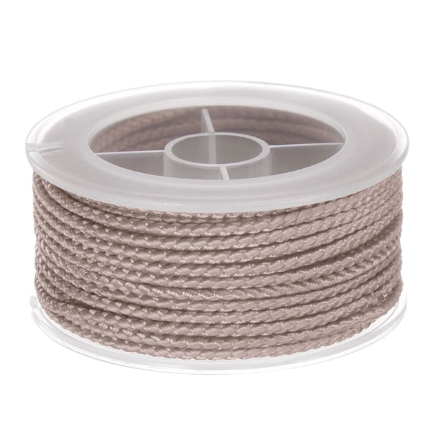 Unique Bargains Nylon Thread Twine Beading Cord 2mm Extra-Strong Braided Nylon Crafting String 11M/36 Feet, Desert Sand