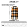 thumbnail image 4 of Honeii Orange Plaid print basktball shirt for men and women, Unisex basketball jersey for Theme party-Large, 4 of 6