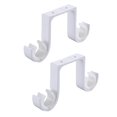 thumbnail image 1 of AMERTEER 2Pcs Aluminum Alloy Single/Double Curtain Pole Bracket Drape Rod Track Holder, 1 of 8