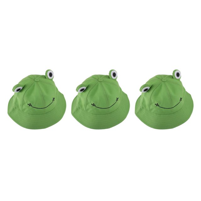 Sombrero de pescador Qarigey protector solar plegable cara sonriente amarillo Verde