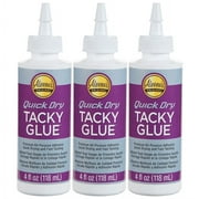 Aleene's Quick Dry Tacky Glue 4 fl. oz. 3-Pack, All-Purspose Adhesive for DIY Craft Projects