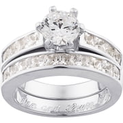 Personalized Sterling Silver 5.25 CZ Bridal Set