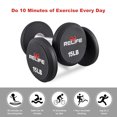 thumbnail image 3 of RELIFE Round Dumbbells with Anti-Slip Knurled Handle 15LB for Muscle Building, 3 of 7