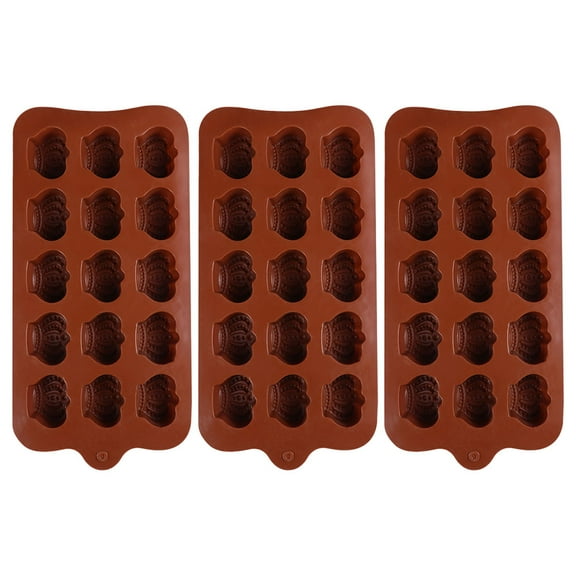 HEMOTON Dark Red Silicone Chocolate Molds for DIY Perfect for Nonstick Candy Making 3pcs