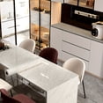 thumbnail image 2 of 1 Roll, Glossy Film Marble Wallpaper Peel And Stick Easy To Wipe Stain Refrigerator Speaker Dryer Cabinet Oven Appliance Furniture Room Background Kitchen Renovation Wallpaper Home Decor, 2 of 4