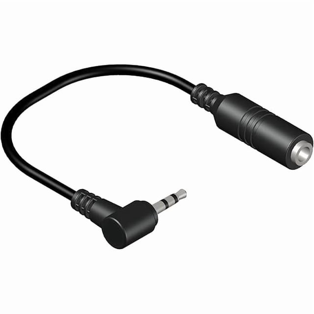 wonima11 Headphone Adapter 2.5mm Male to 3.5mm Female, Audio Adapter Cable Right Angle Connector for Headset to Telephones and Cordless Phones with 2.5mm Headset Jack