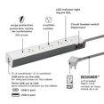 thumbnail image 4 of Wi-Fi Smart 4-Outlet Grounded Independently Controlled Surge Protector 2 USB Port Power Strip, No Hub Required, Voice Activated, 4ft Cord, White, 4 of 8
