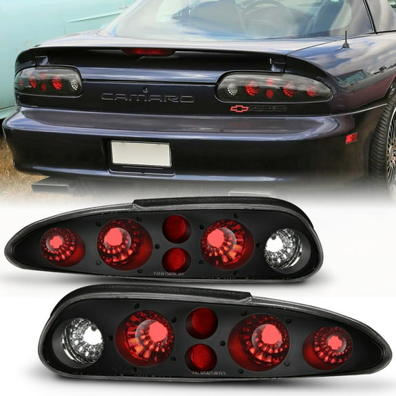 Black 1993-2002 Chevy Camaro Z28 Tail Lights Lamps Replacement 93-02 Left Right