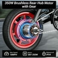 thumbnail image 4 of RIDWIND 14" Folding Electric Bike, 18 MPH Max Speed & 30 Miles Range (Pedal Assist), Peak 630W Powerful City Commuter Ebike with Seat for Adults Teens 14+ 330LBS Load, 4 of 9