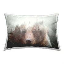 Stupell Industries Abstract Bear & Nature Decorative Printed Throw Pillow, 14 x 20