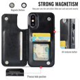 thumbnail image 2 of Funda tipo cartera Wefor para iPhone X/Xs de piel sintética con tarjetero, 2 of 7