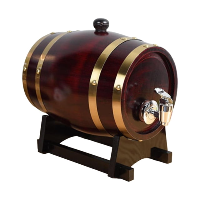 Barril de madera, cubo de vino, regalo de decoración, Vintage, barril de cerveza, barril de vino para almacenamiento de brandy, licores, mesa familiar 1.5L Retro