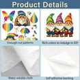 thumbnail image 3 of 2 Styles Gnome Water Soluble Embroidery Stabilizers Patterns Rainbow Stick and Stitch Patches Paper Wash Away Drawing Transfers Sketch for Embroidery Hand Sewing Lover Beginners, 3 of 9