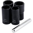 thumbnail image 4 of Juego de 5 llaves de vaso giratorias, extractor de pernos dañados de 1/2" para quitar tuercas de seguridad de ruedas de 17 mm, 19 mm, 21 mm y 22 mm, 4 of 5