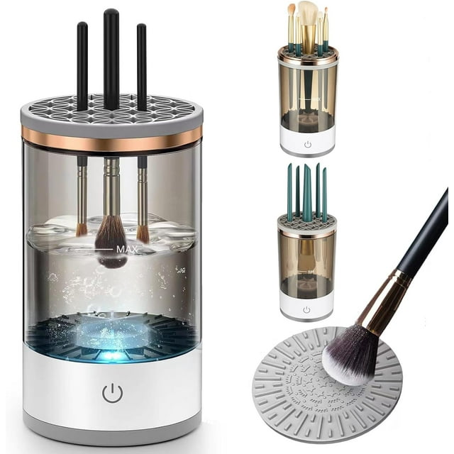 Automatic Makeup Brush Cleaner Electric Cosmetic Brush Cleaning Machine Makeup Brush Cleaning Tool Perfect Gift for Mom, Wife