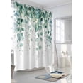 thumbnail image 3 of Fsddascl Eucalyptus Leaves Shower Curtain Set - 72" x 78" Washable Bathtub Curtain with 12 Hooks, Green Botanical Summer Spring Leaves Waterproof Fabric Stall Shower Curtains for Bathroom/Bathtub, 3 of 6