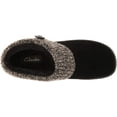 clarks women's knit scuff slipper, black, 7 m us