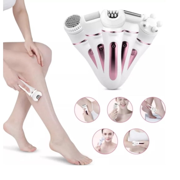 Depiladora Femenina 5 en 1 Afeitadora Eléctrica Recargable para Mujeres Impermeable