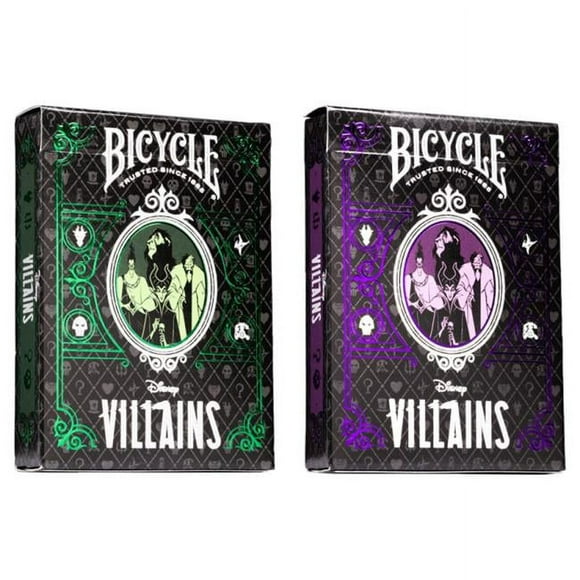 Bicycle JKR10039960 Green & Purple Villains Playing Cards