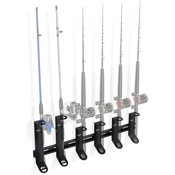 Koova Modular Fishing Rod Holder for Garage, Heavy Duty Rust Resistant Steel, Spinning or Offshore Systems