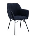 thumbnail image 4 of Seeelife Dining Chair, Dark Blue Dining Room Velvet Chair, Dining Side Chair for Home Kitchen Living Room, 4 of 8