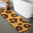 thumbnail image 2 of Yellow and Black Of Leopard Print Bathroom Rugs Mat,Non Slip Microfiber Bathroom Rug,Rubber Backing,Soft Bathroom Mats for Bathroom Floor,Tub and Shower,47x17in(120x43cm), 2 of 5