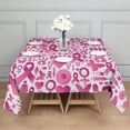 thumbnail image 3 of Pink Breast Cancer Square Tablecloth,Waterproof Square Table Cover,Wipeable Spillproof Washable Table Cover for Home Kitchen Party Decor 42"X42"(107x107cm), 3 of 6