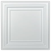 Art3d 2 ft.x 2 ft.Glue-up or Lay in Ceiling Tile PVC 3D Square Style in White(12-Pack)