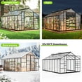 thumbnail image 6 of NETAJE 16'x10' Outdoor Greenhouse, Walk-in Polycarbonate Green House with Aluminum Frame for Backyard, 6 of 6