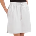 thumbnail image 2 of Falda pantalón de punto de algodón con cordón ajustable y cintura elástica para mujer de Collections Etc - Ropa informal de verano, blanca, talla M, 2 of 4