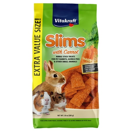 UPC: 0051233203621 | Vitakraft Slims Small Animal Treats – Carrot – Crispy Nibble Stick Treat – 10 oz