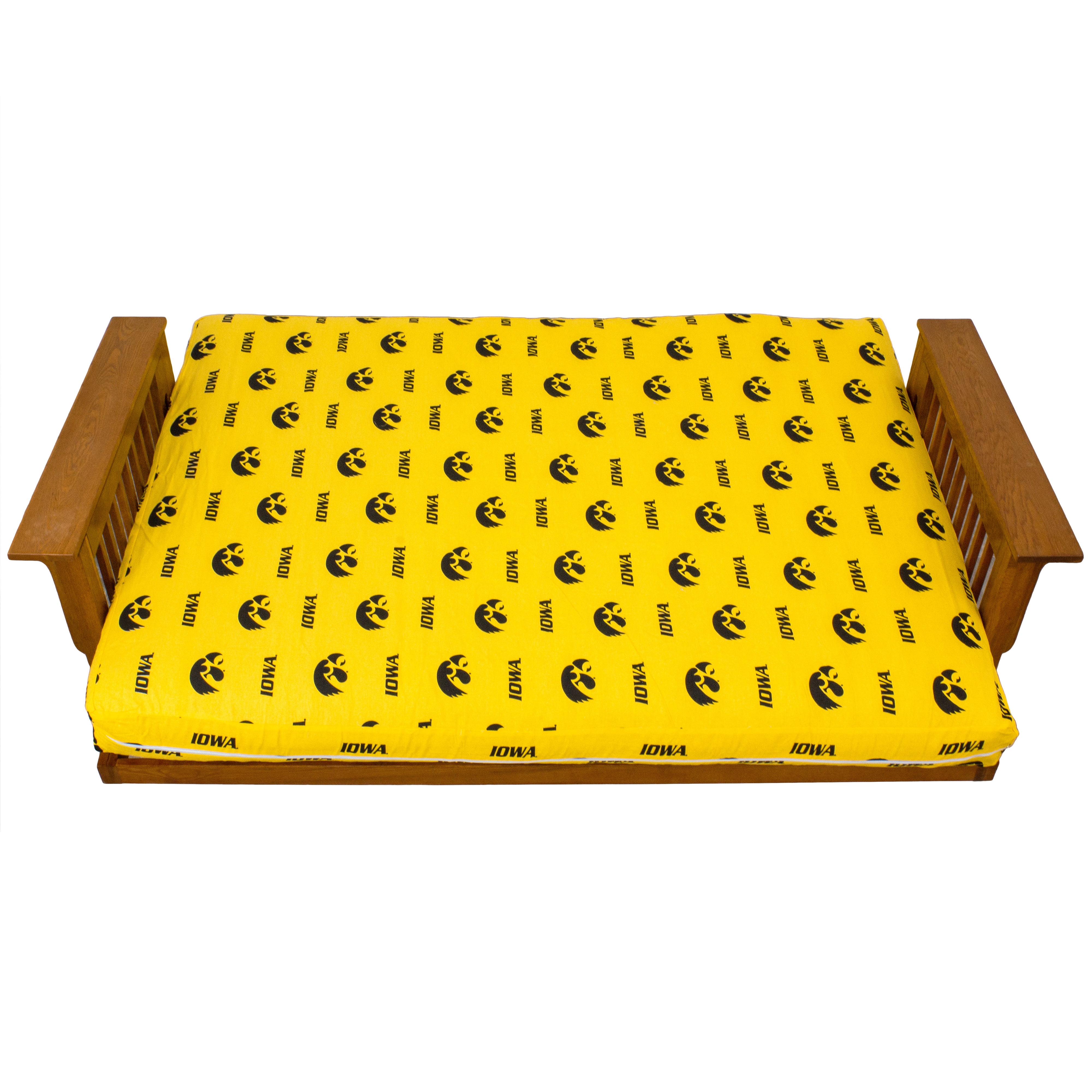 Iowa Hawkeyes Futon Cover - Full size fits 6 and 8 inch mats