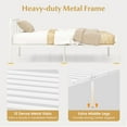 thumbnail image 6 of Gymax 12-Inch Twin Bed Frame Modern Metal Platform Bed w/ Headboard & Footboard White, 6 of 10