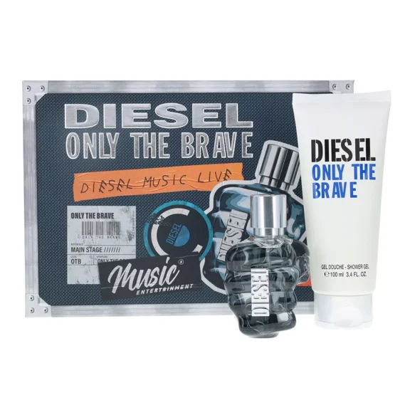 Diesel Only the Brave Men's , 2 Pc Gift Set - 1.7 Fl Oz   3.4 Fl Oz Shower Gel
