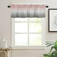 thumbnail image 3 of Hokiten Rod Pocket Curtain Valance, Ombre, Farmhouse Window Valance for Living Room, Bedroom, Kitchen Gradient Pink and Grey 54"W x 18"L, 3 of 8