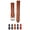 Matte Golden Brown Band / Gold Buckle, variant on HIRSCH Viscount Louisiana Alligator Leather Watch Strap (Matte Red) - L - 22mm - Stainless Steel Silver Buckle