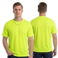 thumbnail image 2 of Gildan High Visibility Unisex Safety T-Shirt 100% Cotton Hi Vis Construction Work Shirts (Safety Orange 4 Pack, L), 2 of 9