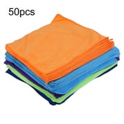 50 Pcs Washable Reusable Microfiber Cleaning Cloth Car No-Scratching Towel Rag