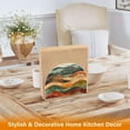 thumbnail image 6 of Yayeee Napkin Holder for Table Set of 2 Kitchen Paper Tissue Organization, Abstract Wavy Landscape, 6 of 8