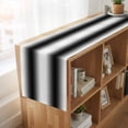 thumbnail image 6 of White Black 36 Inch Table Runner, Modern Gradient Vertical Stripes Geometric Farmhouse Dresser Scarf Cotton & Linen Tablerunner for Dining/Kitchen Island/Holiday Party Décor Small 13" x 36", 6 of 9