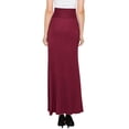 thumbnail image 4 of Made by Johnny Women's Wrapped High Low Ruffle Maxi Skirt XS WINE, 4 of 6