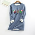 thumbnail image 1 of Birdeem Haut en Peluche Chaud Imprimé de Noël pour Femme, 1 of 1